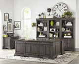 Sinclair Ash Grey L-Shaped Desk I224-308,I224-307 Aspenhome