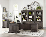 Sinclair Ash Grey L-Shaped Desk I224-308,I224-307 Aspenhome