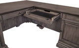 Sinclair Ash Grey L-Shaped Desk I224-308,I224-307 Aspenhome