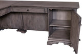 Sinclair Ash Grey L-Shaped Desk I224-308,I224-307 Aspenhome