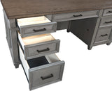 Caraway Aged Slate 66" Executive Desk I248-303-SLT-1 Aspenhome