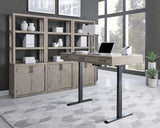 Platinum Grey Linen 60" Lift Desk I251-360T-2,IUAB-301-1 Aspenhome