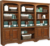 Hawthorne Brown Cherry Door Bookcase I26-332-1 Aspenhome
