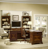 Hawthorne Brown Cherry L-Shaped Desk I26-307-1,I26-308-1 Aspenhome
