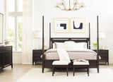 Sutton French Roast California King Poster Bed Non Storage I3048-410,I3048-443,I3048-444P Aspenhome