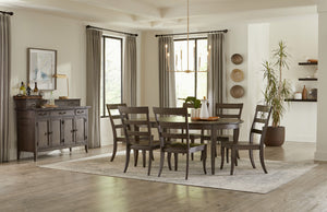 Blakely Sable Brown Round Dining Table & Chairs I540-6600S,I540-6600S,I540-6600S,I540-6600S,I540-6000 Aspenhome