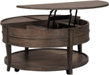 Blakely Sable Brown Lift Top Round Cocktail Table I540-9100 Aspenhome