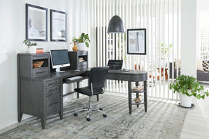 Preston Urbane Grey Pedestal Desk and Return I597-308,I597-307,I597-307H Aspenhome