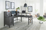 Preston Urbane Grey Pedestal Desk and Return I597-308,I597-307,I597-307H Aspenhome