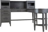 Preston Urbane Grey Pedestal Desk and Return I597-308,I597-307,I597-307H Aspenhome