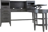 Preston Urbane Grey Pedestal Desk and Return I597-308,I597-307,I597-307H Aspenhome