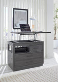 Preston Urbane Grey Workstation Combo File w/ Lift Top I597-380 Aspenhome