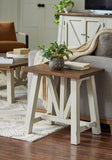 Pinebrook Prairie White Chairside Table I629-9130-PRW Aspenhome