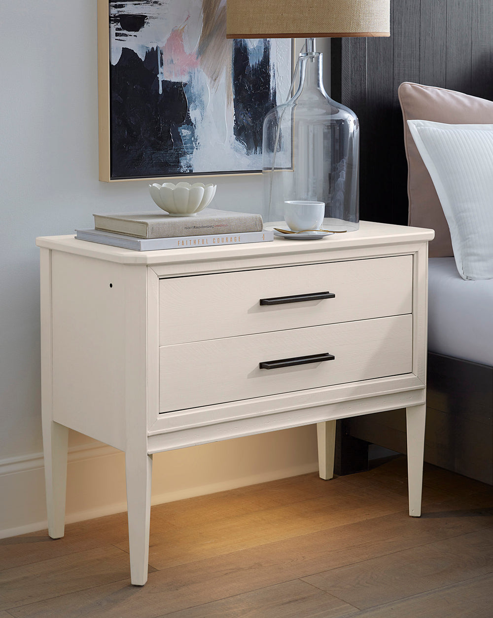 Camden Domino White Liv360 Nightstand I631-449 Aspenhome