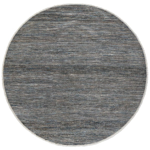 Feizy Rugs Janson Hand Knotted Wool Viscose Round Rug Striped High Low Pile Neutral Gray I92I6065DGY000N80