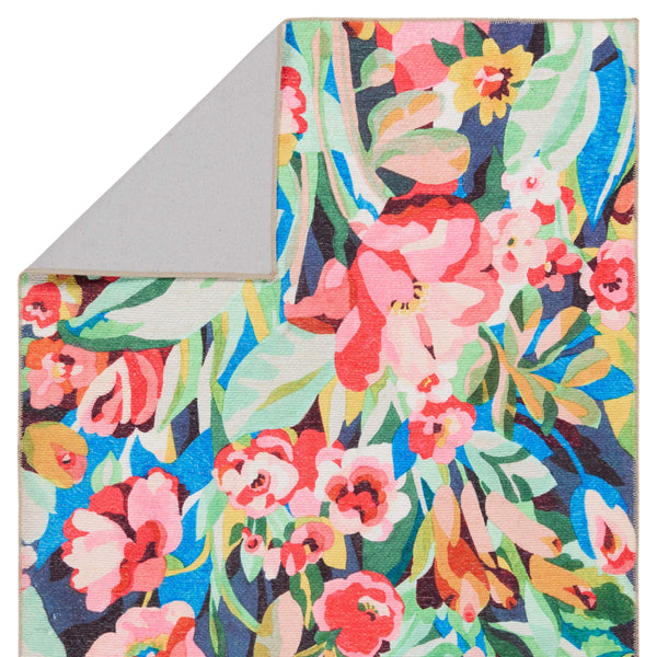 Jaipur Living Vibe by Jaipur Living Lavatera Floral Polyester Indoor Outdoor Runner Rug 4'2"X6' RUG157165