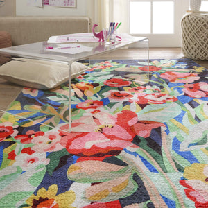 Jaipur Living Vibe by Jaipur Living Lavatera Floral Polyester Indoor Outdoor Runner Rug 4'2"X6' RUG157165