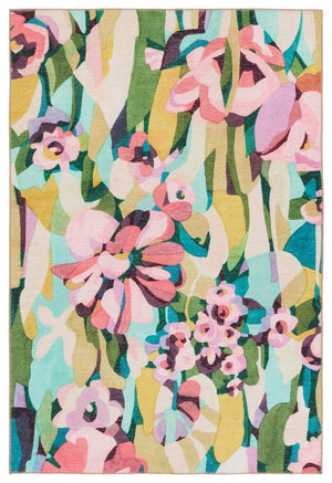 Jaipur Living Vibe by Jaipur Living Amicia Floral Polyester Indoor Outdoor Runner Rug Washable 2'6"X8' RUG157169