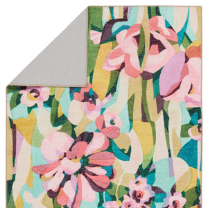 Jaipur Living Vibe by Jaipur Living Amicia Floral Polyester Indoor Outdoor Runner Rug Washable 2'6"X8' RUG157169