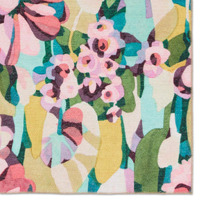 Jaipur Living Vibe by Jaipur Living Amicia Floral Polyester Indoor Outdoor Runner Rug Washable 2'6"X8' RUG157169