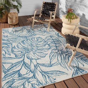 Jaipur Living Vibe by Jaipur Living Tropic Flatweave Polyester Indoor Outdoor Floral Runner Rug 7'6"X10' RUG157177