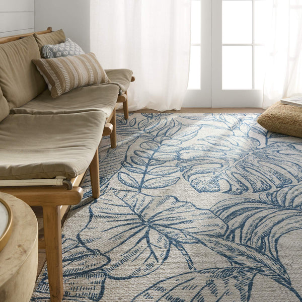Jaipur Living Vibe by Jaipur Living Tropic Flatweave Polyester Indoor Outdoor Floral Runner Rug 7'6"X10' RUG157177