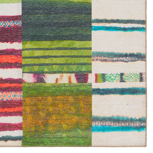 Jaipur Living Vibe by Jaipur Living Bellium Multicolor Striped Polyester Indoor Outdoor Runner Rug 5'X8' RUG157181