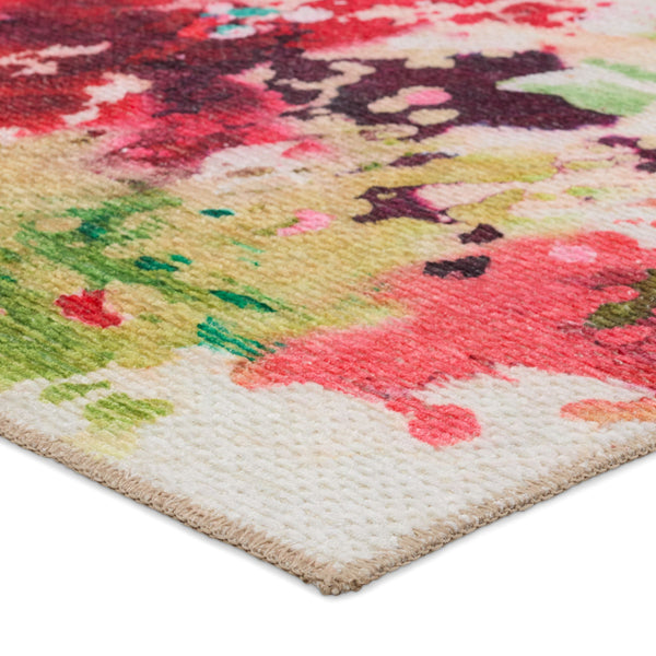 Jaipur Living Vibe by Jaipur Living Ibis Floral Polyester Flatweave Runner for Entryways and Patios 4'2"X6' RUG157185