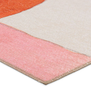 Jaipur Living Vibe by Jaipur Living Ibis Flatweave Runner Rug Abstract Swirl Indoor Outdoor Polyester 5'X8' RUG157679