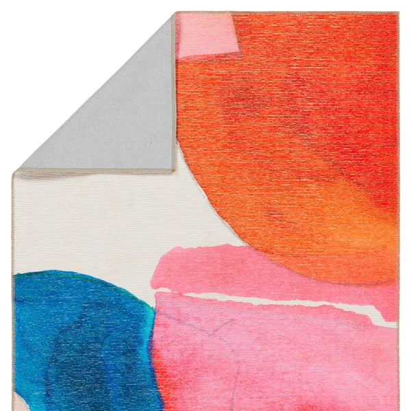 Jaipur Living Vibe by Jaipur Living Ibis Flatweave Runner Rug Abstract Swirl Indoor Outdoor Polyester 5'X8' RUG157679