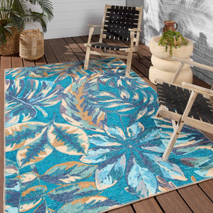 Jaipur Living Vibe by Jaipur Living Cantania Flatweave Polyester Runner Tropical Abstract Indoor Outdoor Rug 9'X12' RUG157691