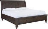 Cambridge Cracked Pepper Queen Bed Sleigh Storage ICB-403D-PPR-1,ICB-402L-PPR-1,ICB-400-PPR-KD-1 Aspenhome