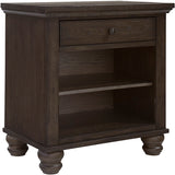 Cambridge Cracked Pepper 1 Drawer Nightstand ICB-451-PPR-1 Aspenhome