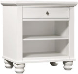 Cambridge White 1 Drawer Nightstand ICB-451-WHT-1 Aspenhome