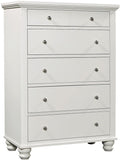 Cambridge White Chest ICB-456-WHT-5 Aspenhome