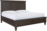Cambridge Cracked Pepper Queen Bed Panel Non Storage ICB-492-PPR-KD-1,ICB-403-PPR-1,ICB-402L-PPR-1 Aspenhome