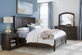Cambridge Cracked Pepper Queen Bed Panel Storage ICB-492-PPR-KD-1,ICB-403D-PPR-1,ICB-402L-PPR-1 Aspenhome