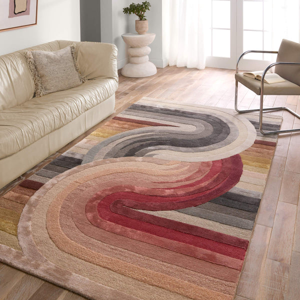 Jaipur Living Jaipur Living Trillare Hand-tufted Wool Viscose Abstract Geometric Accent Rug Artisan Red RSW104715