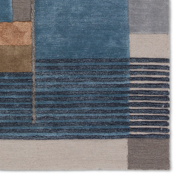 Jaipur Living Iconic Perpetual ICO15 Handmade Hand Tufted Indoor Rug Blue 9' x 12'