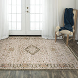 Rizzy Iconic ICO761 Power Loomed Traditional Polyester/Propylene Rug Natural  8'10" x 11'10"
