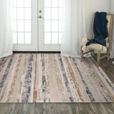 Rizzy Iconic ICO763 Power Loomed Contemporary/Modern Polyester/Propylene Rug Natural  8'10" x 11'10"