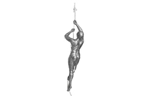 Phillips Collection Climbing Sculpture - Striking Black/Silver Figure in Aluminum, Perfect for Contemporary Decor and Spaces ID100690