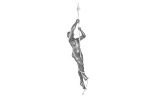 Phillips Collection Climbing Sculpture - Striking Black/Silver Figure in Aluminum, Perfect for Contemporary Decor and Spaces ID100690