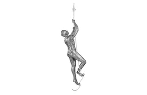 Phillips Collection Climbing Sculpture - Striking Black/Silver Figure in Aluminum, Perfect for Contemporary Decor and Spaces ID100690