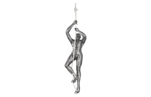 Phillips Collection Climbing Sculpture - Striking Black/Silver Figure in Aluminum, Perfect for Contemporary Decor and Spaces ID100690
