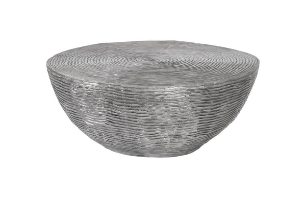 Phillips Collection Ripple Cast Aluminum Square Coffee Table with Textured Dual Tone Finish for Modern Living ID100697