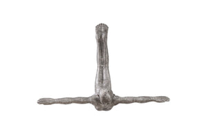 Phillips Collection Diving Wall Sculpture - Small Aluminum Art Piece With Unique Textured Finish For Modern Décor Gray,Silver Metal ,Aluminum Id103556