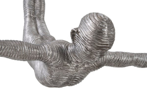 Phillips Collection Diving Wall Sculpture - Small Aluminum Art Piece With Unique Textured Finish For Modern Décor Gray,Silver Metal ,Aluminum Id103556