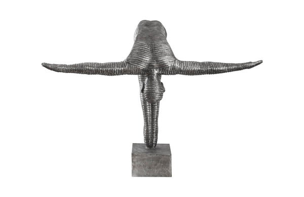 Phillips Collection Diving Sculpture: Modern Aluminum Decor Piece with Striated Texture for Chic Home & Office Styling ID103557