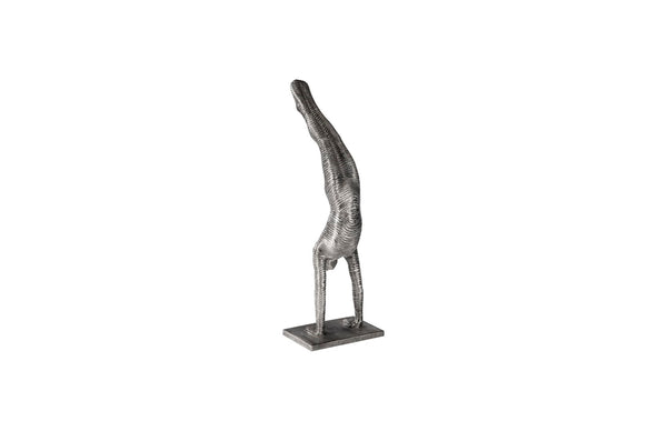 Phillips Collection Handstand Sculpture - Striking Aluminum Art Piece Showcasing Athletic Elegance And Modern Design Silver,Gray Metal ,Aluminum Id105376